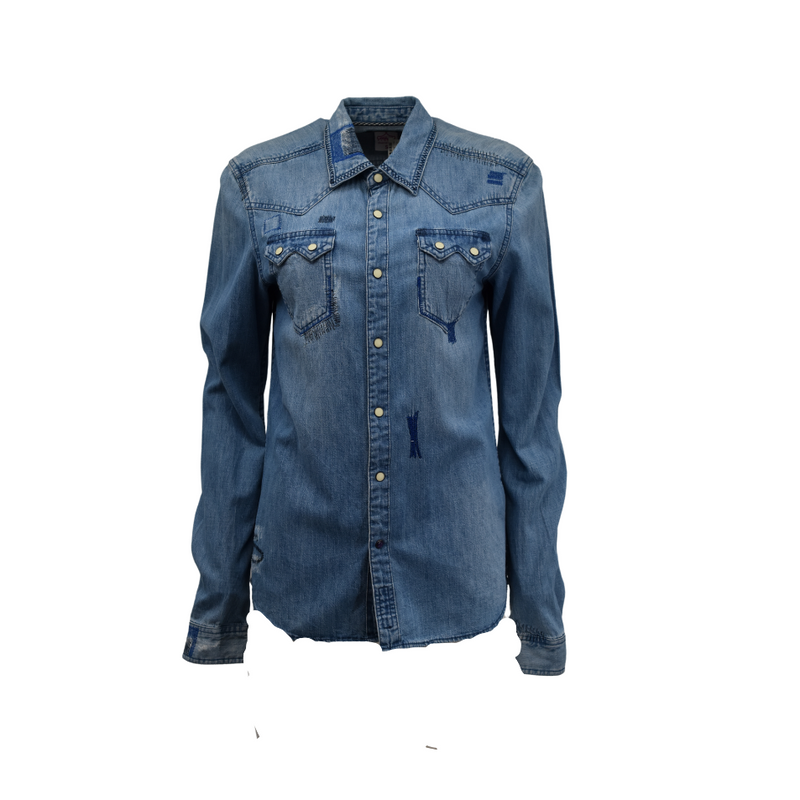 BLOUSE BLAUW