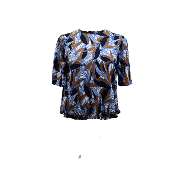 TOP KORTE MOUWEN BLAUW