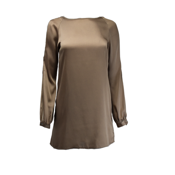 TOP LANGE MOUWEN BEIGE