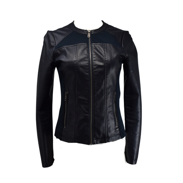 BIKER JACKET BLAUW